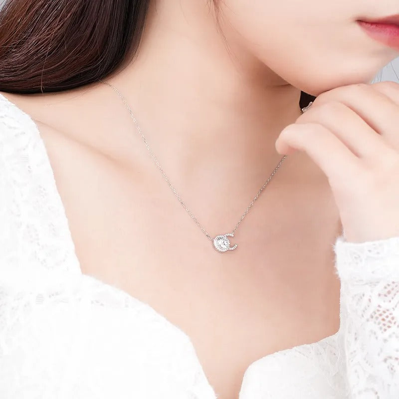 925 Affinity Silver Moissanite Diamond Necklace