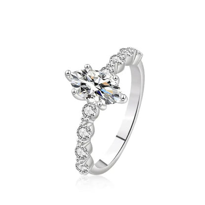 925 Altair Silver Moissanite Diamond Ring