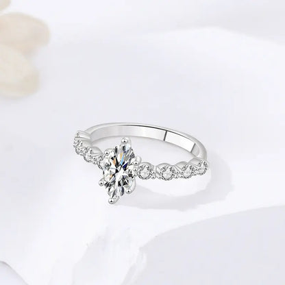 925 Altair Silver Moissanite Diamond Ring