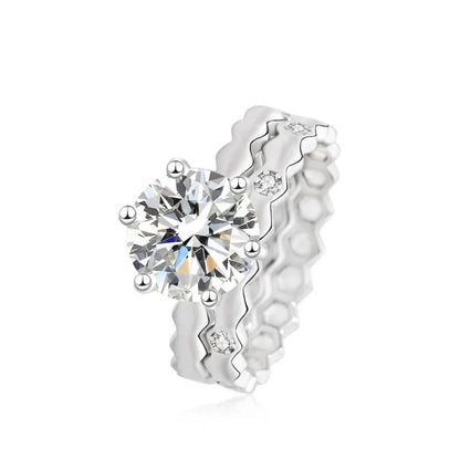 925 Aludra Silver Moissanite Diamond Ring