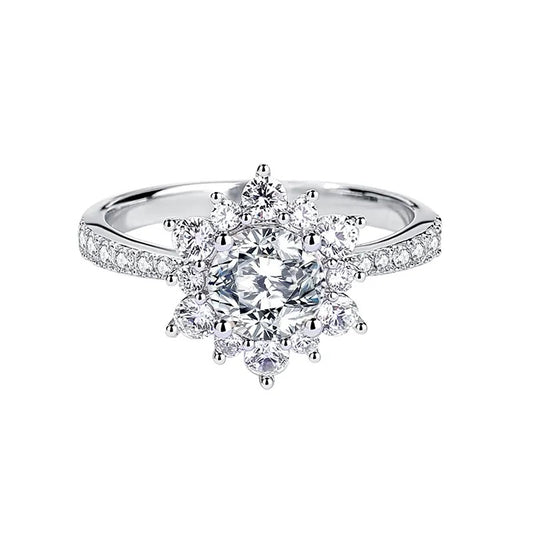 925 Silver Canopus Moissanite Diamond  Ring
