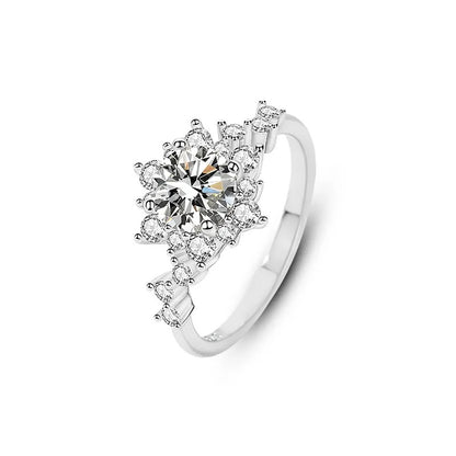 925 Deneb Silver Moissanite Diamond Ring