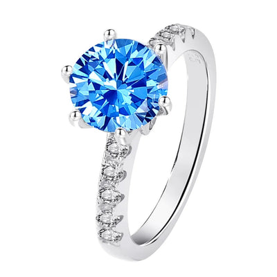 925 Silver Dione Moissanite Diamond Ring