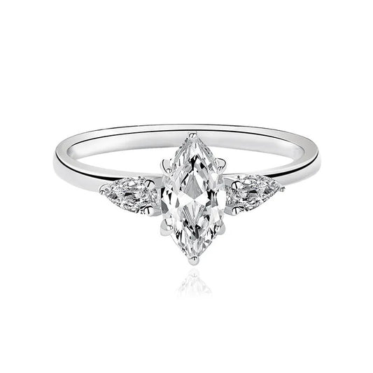925 Rigel Silver Moissanite Diamond Ring