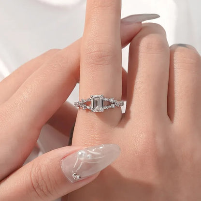 925 Silver Mirage Moissanite Diamond Ring