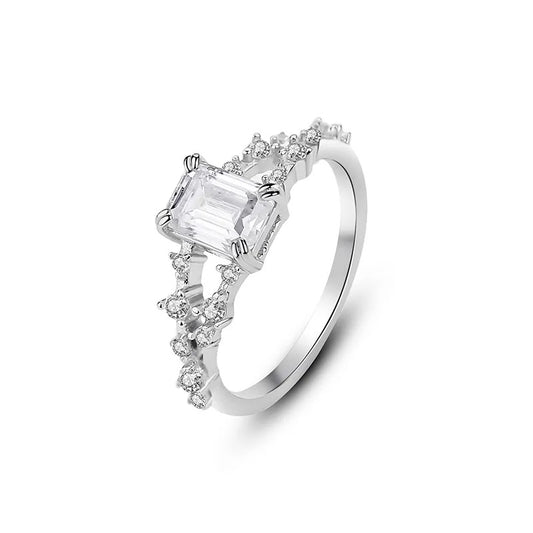 925 Silver Mirage Moissanite Diamond Ring