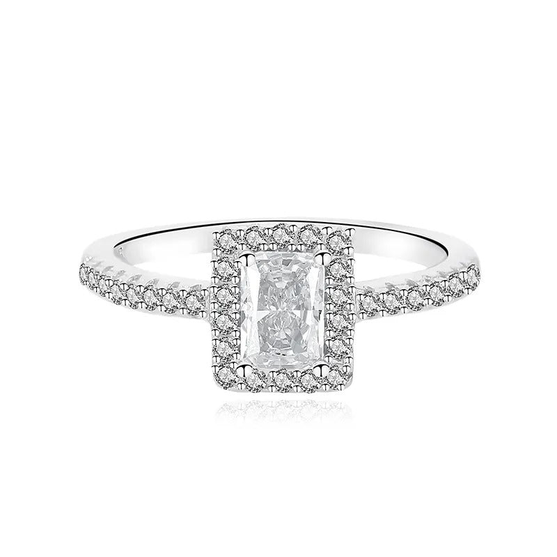 925 Silver Prismara Moissanite Diamond Ring
