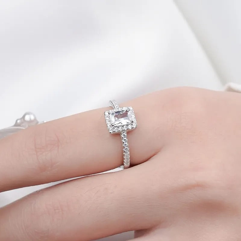 925 Silver Prismara Moissanite Diamond Ring