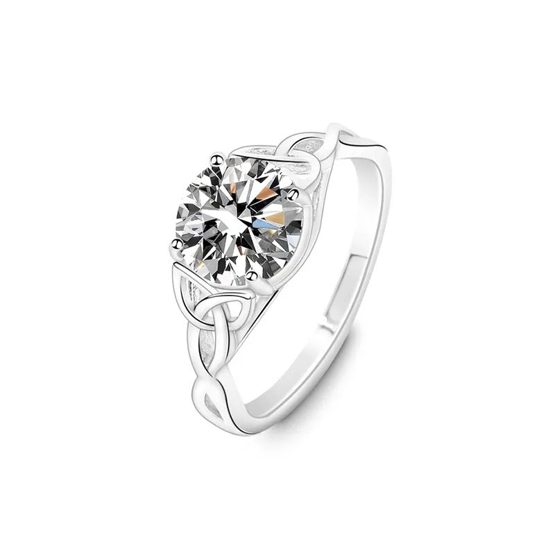 925 Silver Twilight Moissanite Diamond Ring