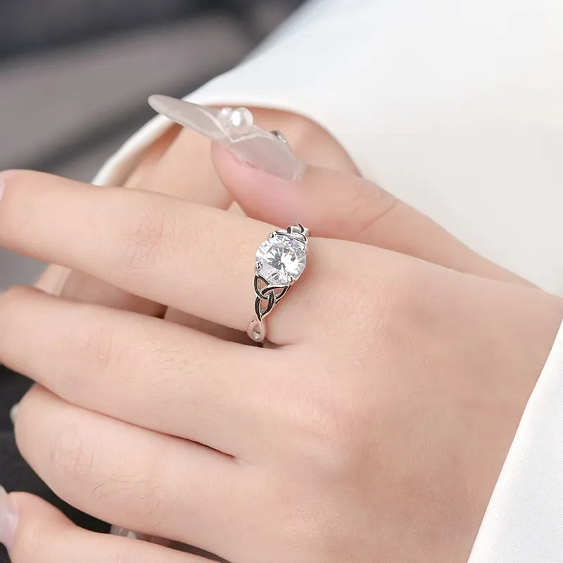 925 Silver Twilight Moissanite Diamond Ring