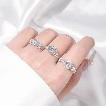 925 Sirius Silver Moissanite Diamond Ring