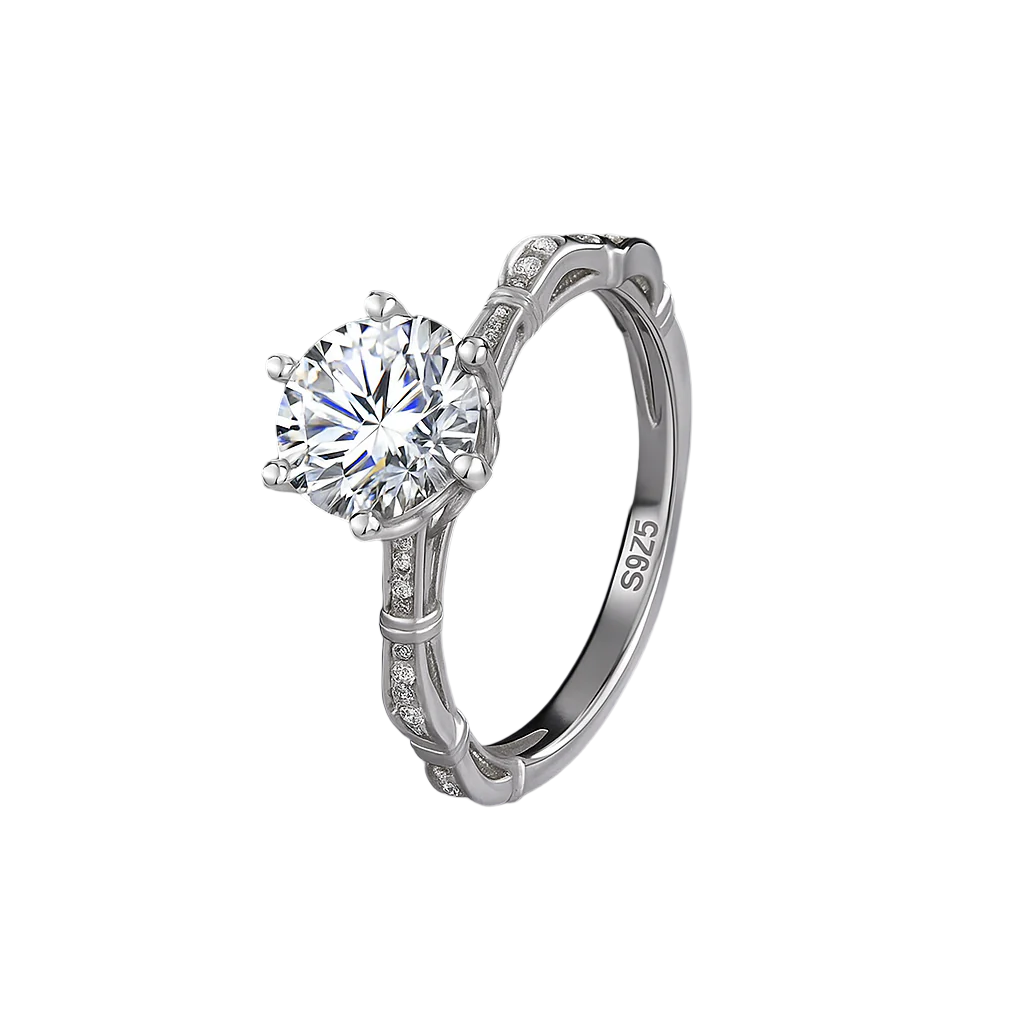 925 Silver Nimora Moissanite Diamond Ring