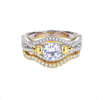 925 Silver Atlas Aura Moissanite Diamond Ring