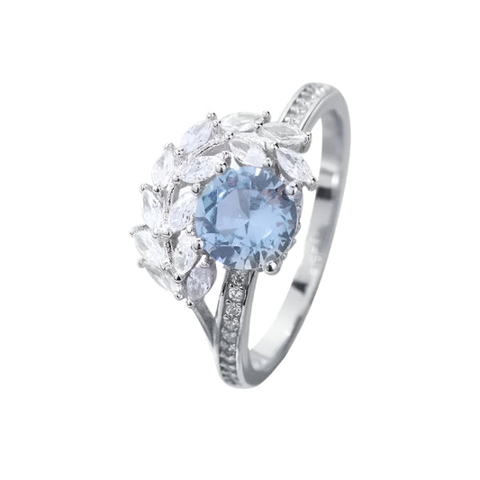 925 Silver Larissa Moissanite Diamond Ring