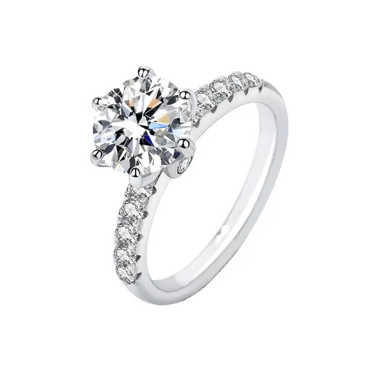 925 Dione Silver Moissanite Ring