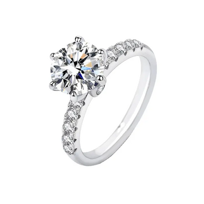 925 Dione Silver Moissanite Diamond Ring