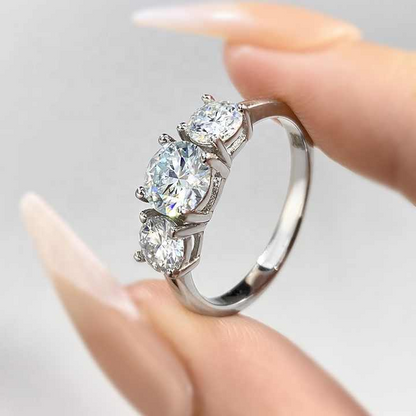 925 Silver Sireli Moissanite Diamond Ring