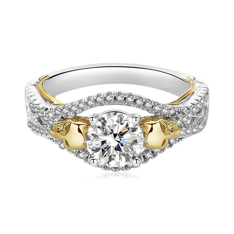 925 Atlas Aura Silver Moissanite Diamond Ring