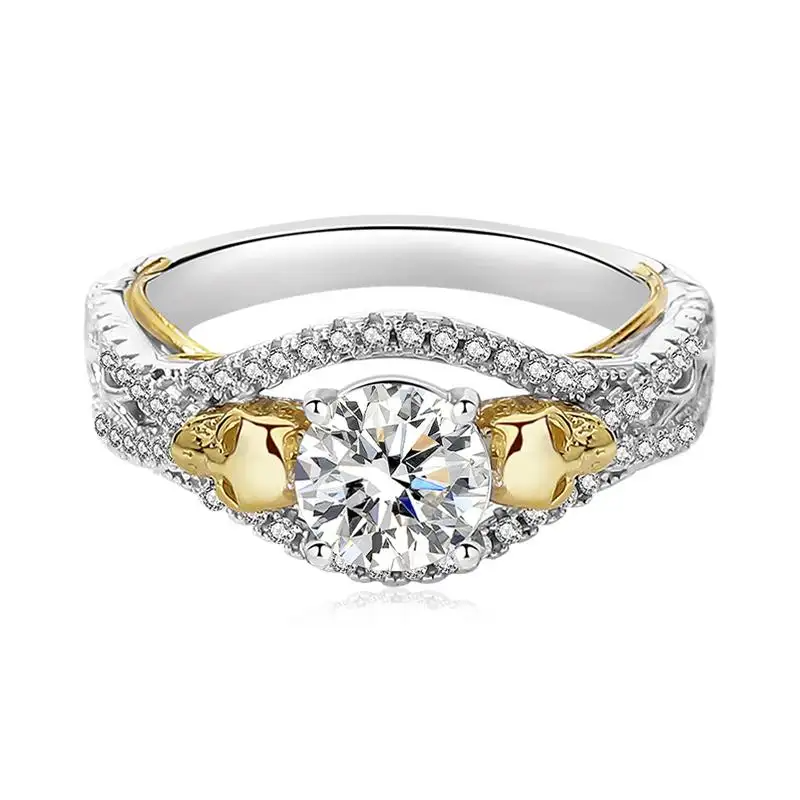 925 Silver Atlas Aura Moissanite Diamond Ring