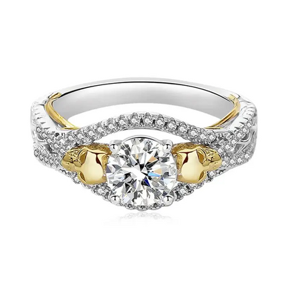 925 Silver Atlas Aura Moissanite Diamond Ring