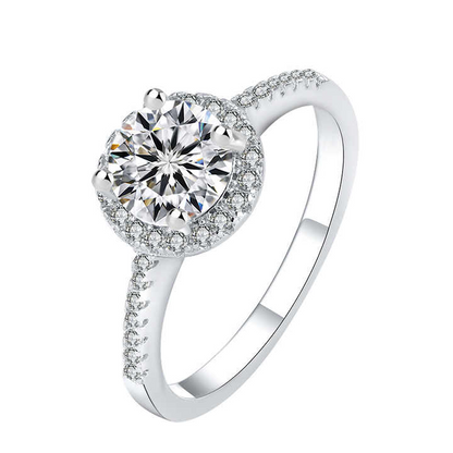 925 Silver Tyraelle Moissanite Diamond Ring