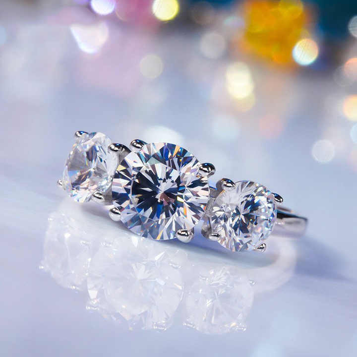 925 Silver Sireli Moissanite Diamond Ring