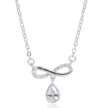 925 Silver Infinity Drop Necklace