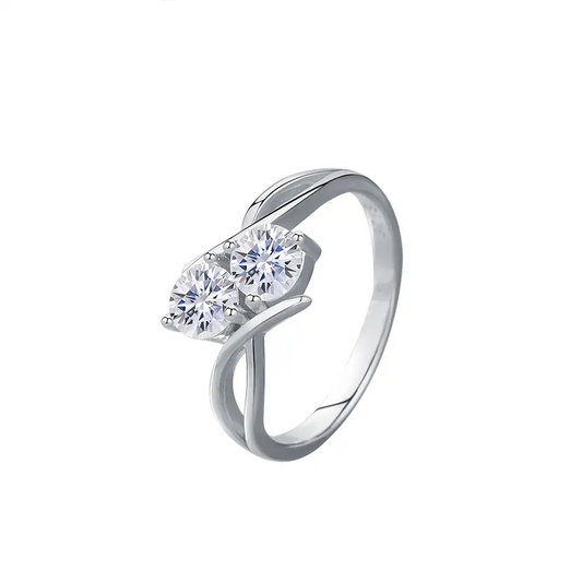 925 Umbriel Silver Moissanite Diamond Ring