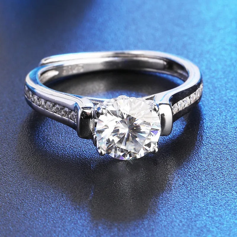 925 Silver Nix Moissanite Diamond Ring