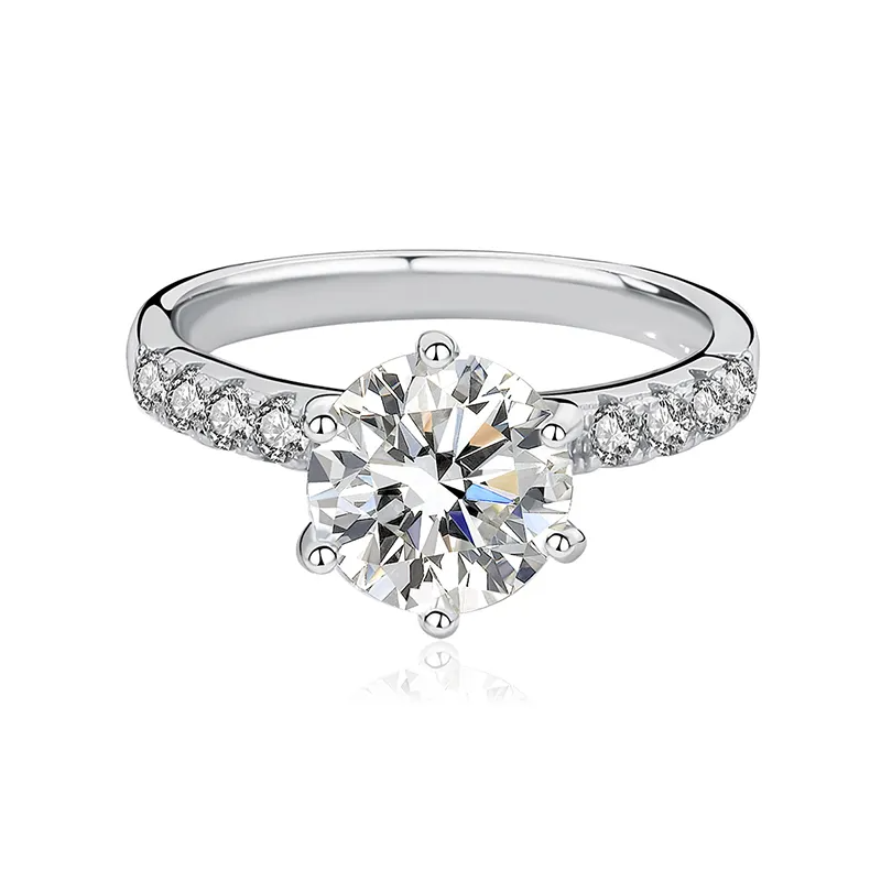 925 Dione Silver Moissanite Diamond Ring