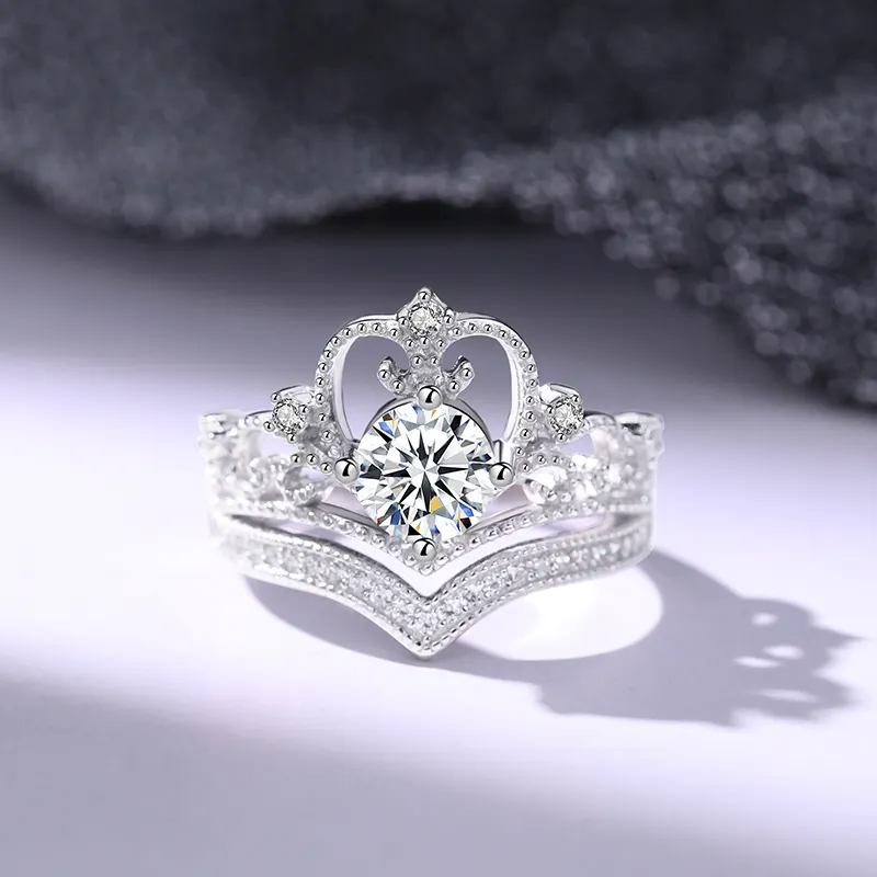 925 Nova Silver Moissanite Diamond Ring