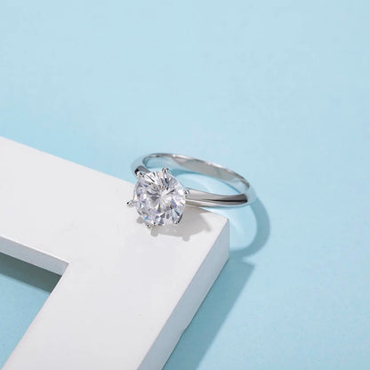 925 Silver Helene Moissanite Diamond Ring