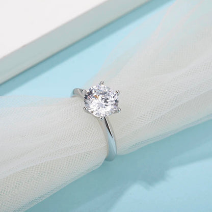 925 Helene Silver Moissanite Diamond Ring