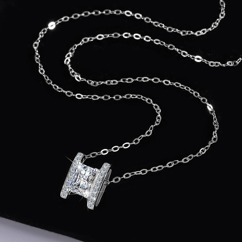 925 Sylora Silver Moissanite Diamond Necklace