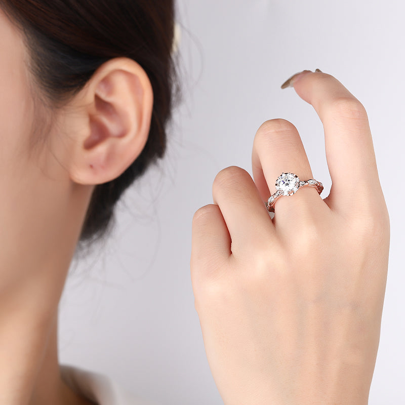 925 Silver Nimora Moissanite Diamond Ring