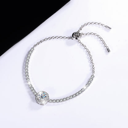 Silver Eirian Moissanite Diamond Bracelet