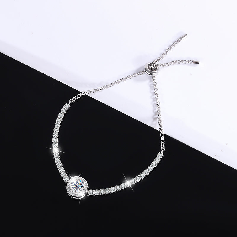 Silver Eirian Moissanite Diamond Bracelet