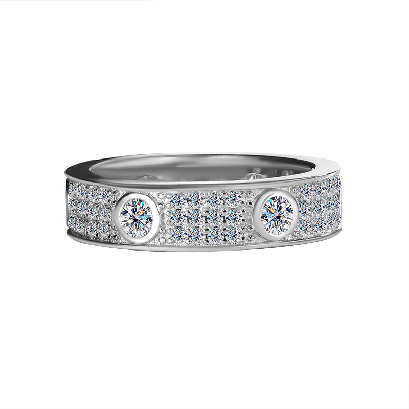 925 Silver Solvane Moissanite Diamond Ring