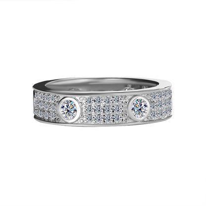 925 Silver Solvane Moissanite Diamond Ring