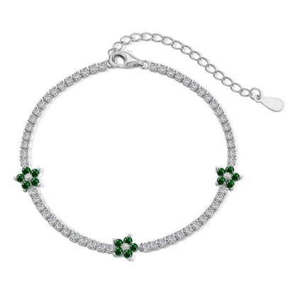 925 Silver Jade Rose Bracelet