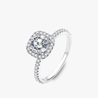 925 Silver Roseate Moissanite Diamond Ring