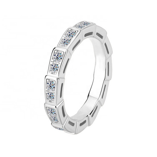 925 Silver Parel Moissanite Diamond Ring