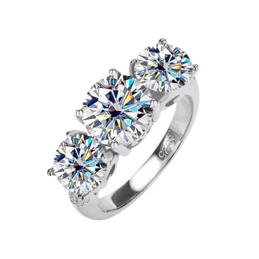 925 Silver Sireli Moissanite Diamond Ring