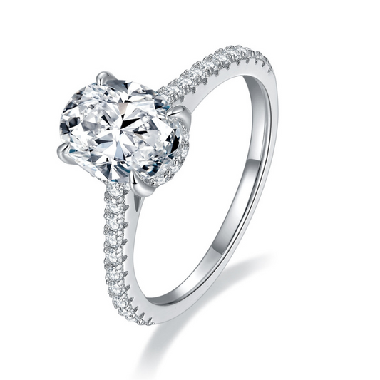 925 Silver Callune Moissanite Diamond Ring