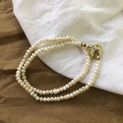Pearl 18k Gold-plated Necklace/Bracelet