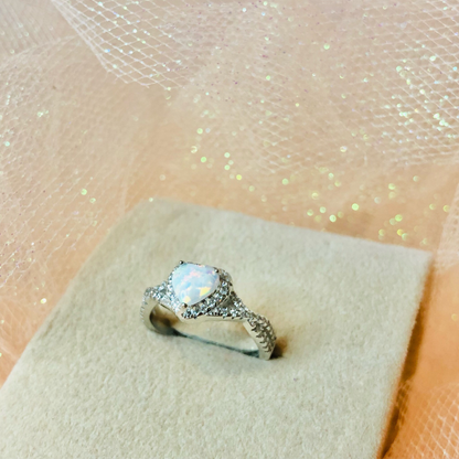 925 Eritrea Opal Silver Ring