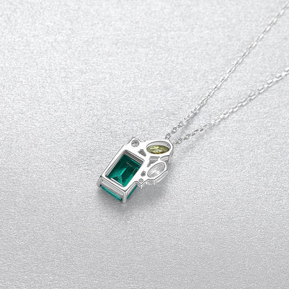 Sterling Silver Necklace Forest Emerald