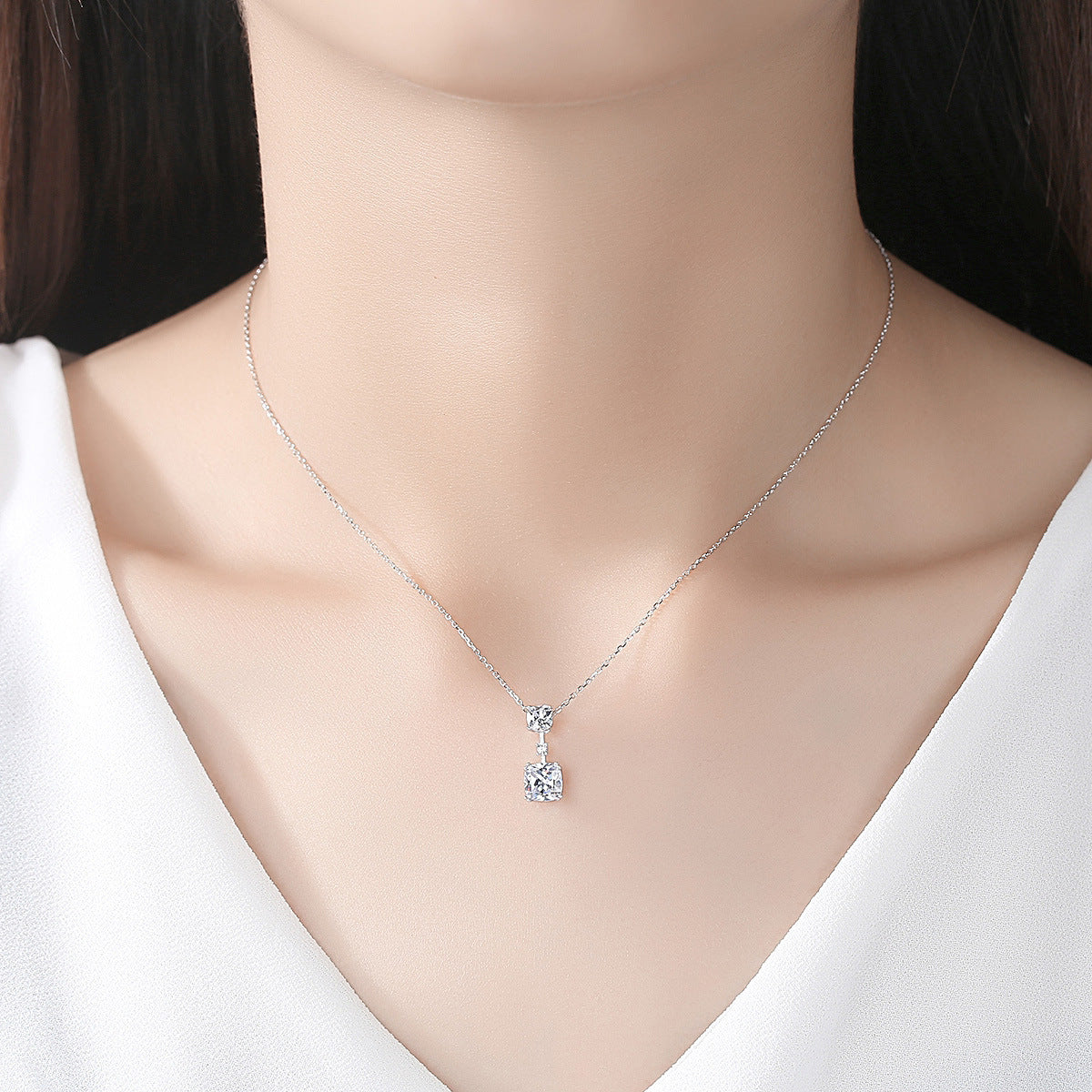 Sterling Silver Necklace Diadrop