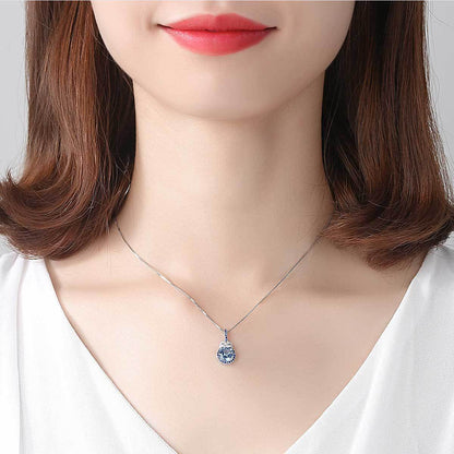 Sterling Silver Necklace Ice Frost