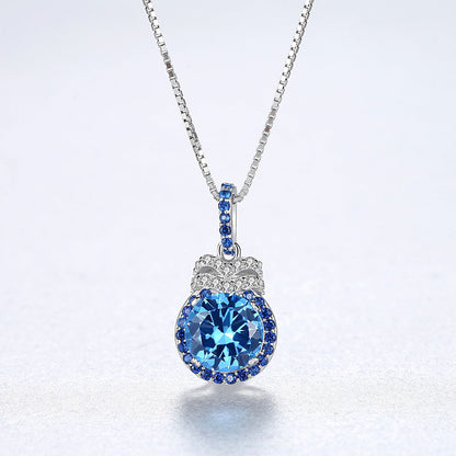 Sterling Silver Necklace Ice Frost
